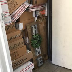 Storage Unit Full Of Amazon Box Return 