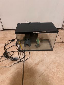 Glass Aquarium Tank with Lid and Accessories
