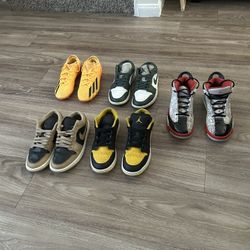 Tenis Para Niños Marca Jordan Y Adidas Buen Estado Son 5 Pares Por Solo $140