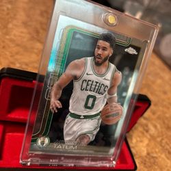 Topps 2025-26 Chrome Jayson Tatum Boston Celtics #49 Base Set Basketball Card NM