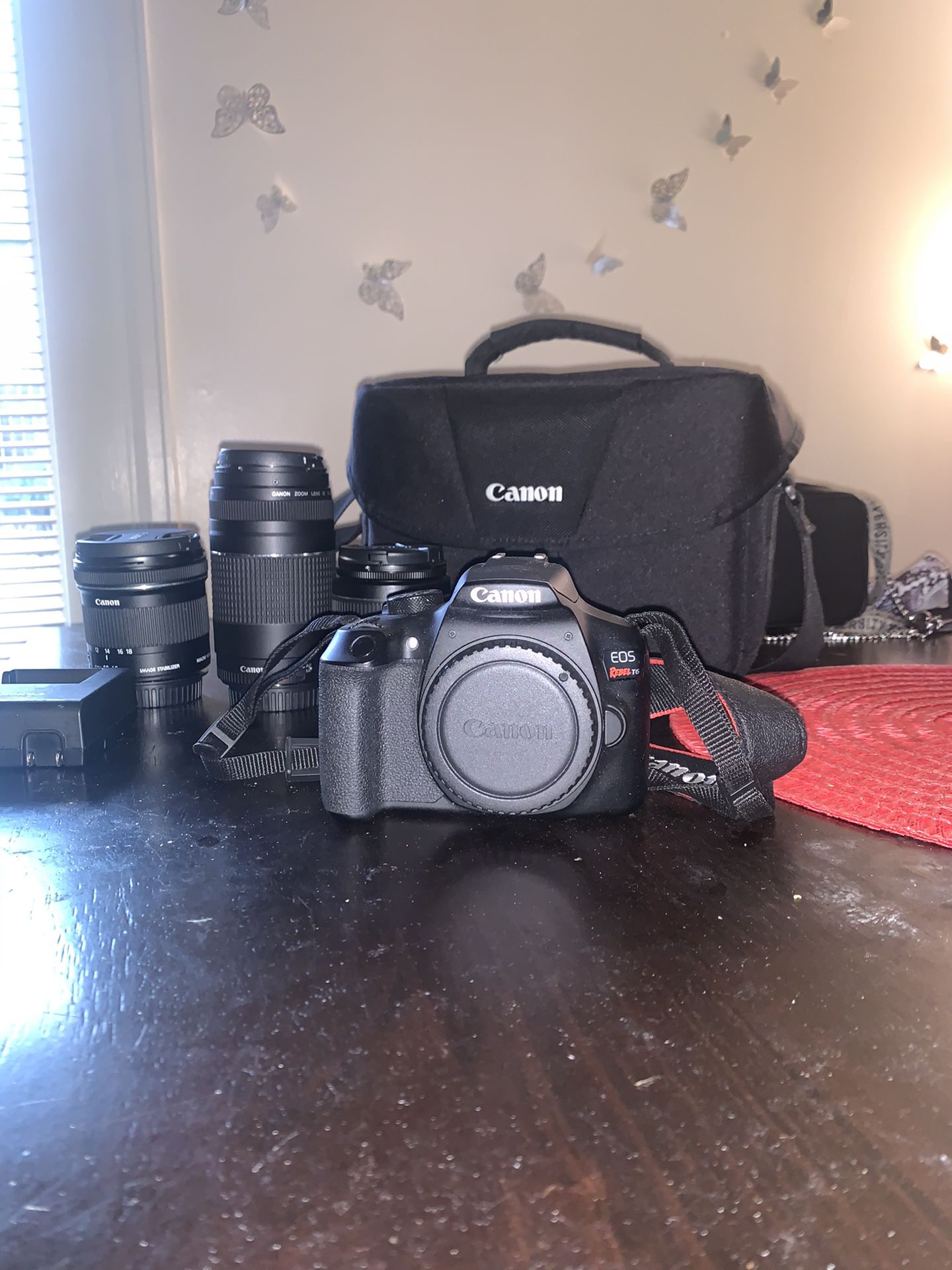 Canon rebel T6 camera & set up