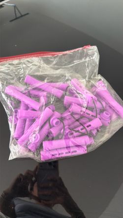 Purple Plastic perm rods