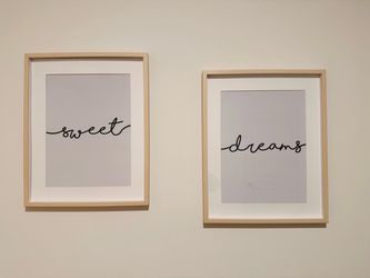 Wall art prints and 10 pictures frames with different sizes