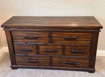 Queen Bed Frame with Storage & USB Ports and dresser