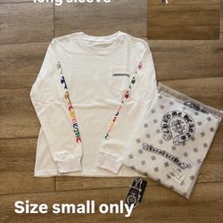 White Chrome Heart Long Sleeve 