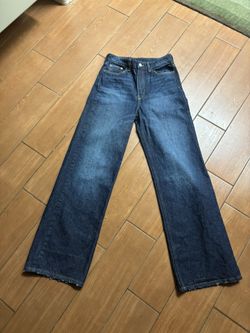 Stylish Dark Blue Wide Leg Jeans 👖  Size 4