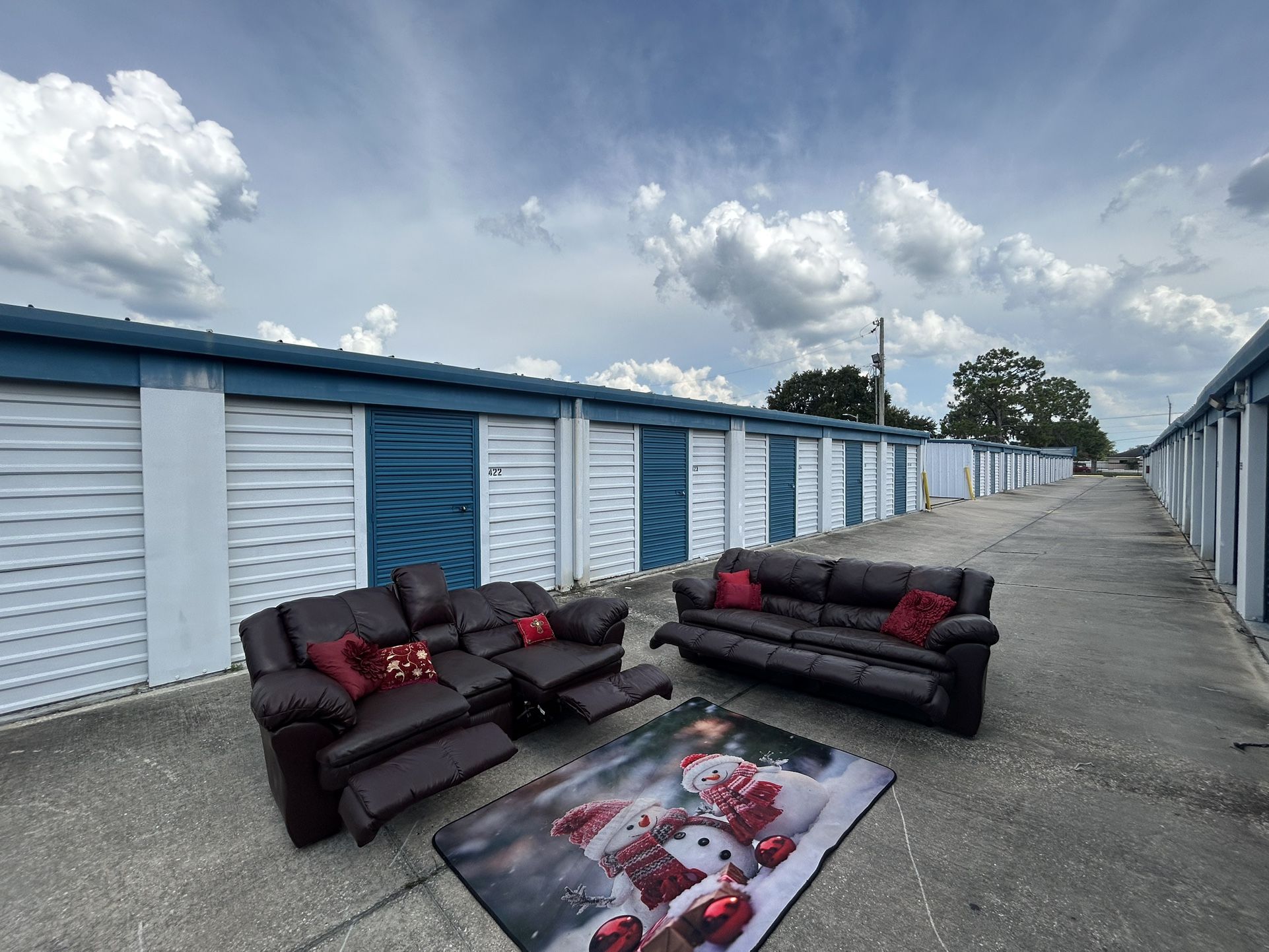 2 Burgundy Couches