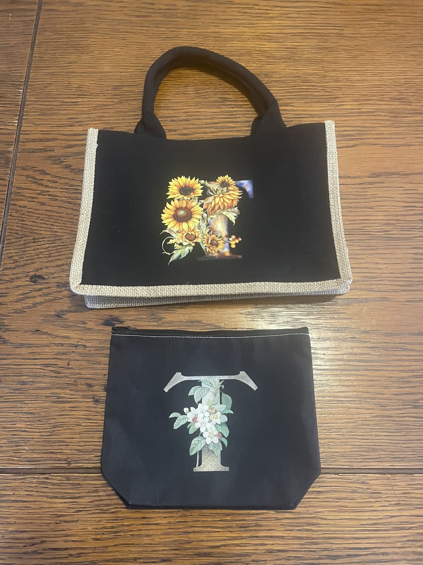 Set Of Bags Tote/cosmetic Unbranded