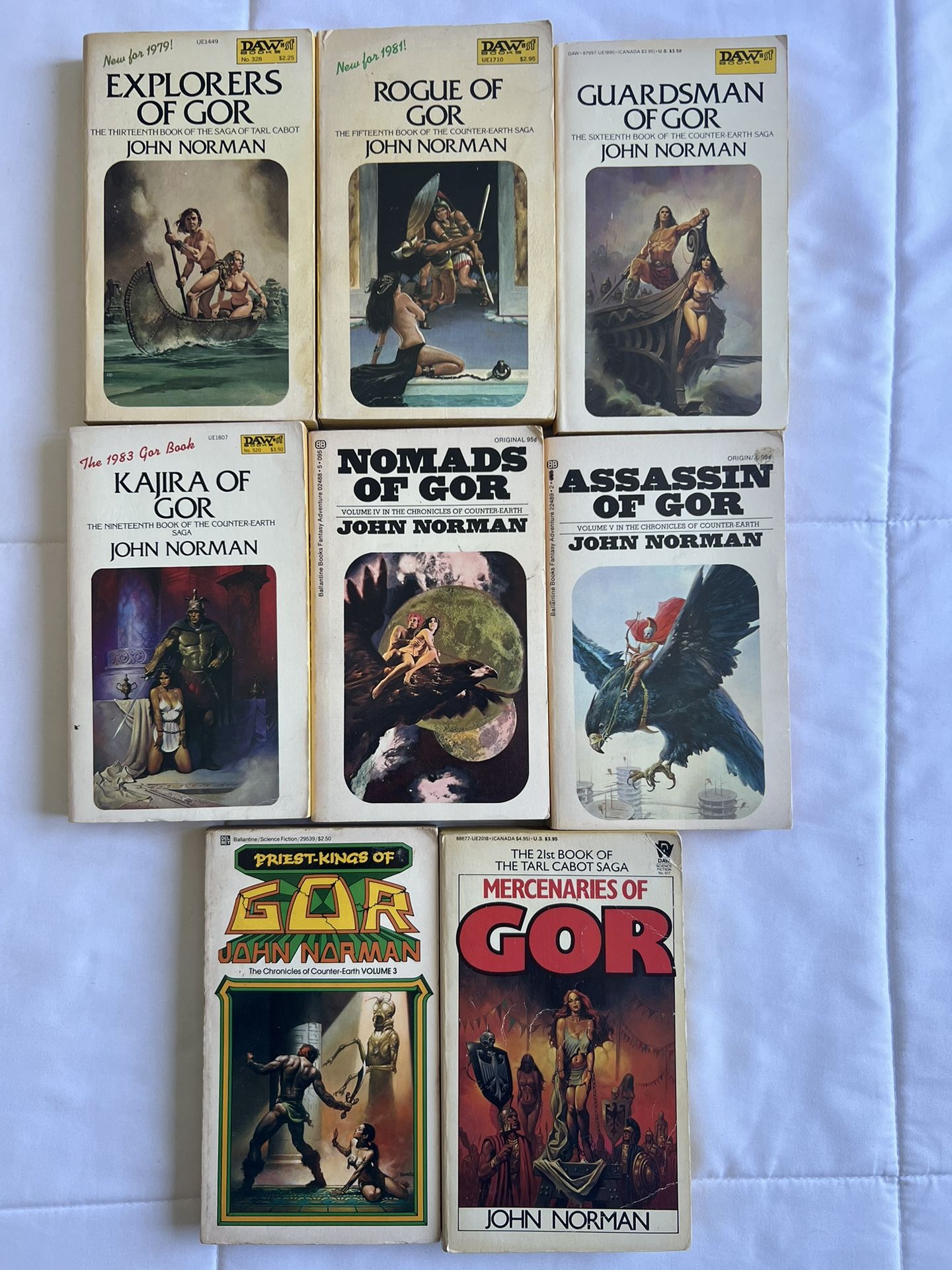John Norman Gor Book Collection Lot. Total Of 8 Paperbacks!!