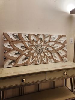 Mosaic Pearl and Reflective Mirror Artwork