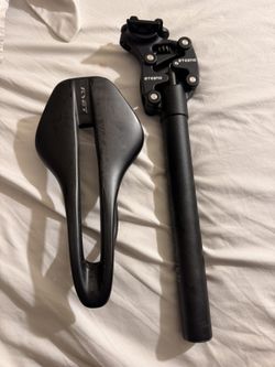 TESNO Bike Shock Absorber 30.9 MTB Suspension Tube with RYET Full Carbon Saddle