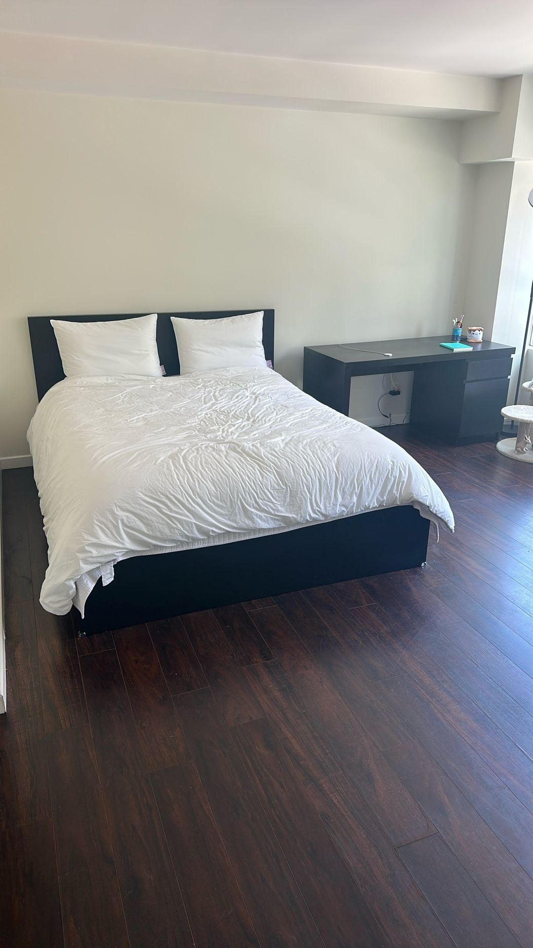 Queen Bed Frame + Desk