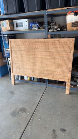 Rattan Queen Headboard - Brand New
