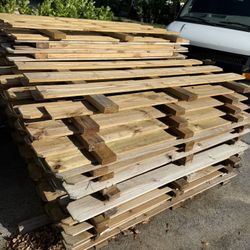 Pressure-Treated Pine Shadowbox Fence