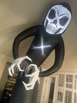 Haunted Hill Farm 12 ft. Tall Pre-lit Inflatable Grim Reaper