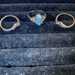 Gold And Turquoise Fashion Ring