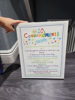 10 commandments for kids frame and superhero rules frame