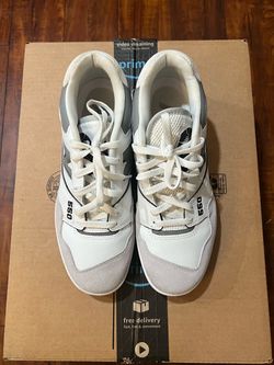 New Balance 550 – White / Slate Grey / Brighton Grey – Men's Size 9.5