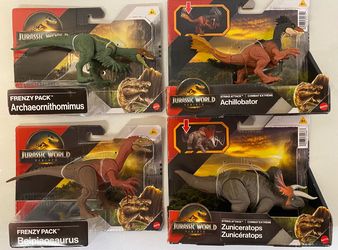 New 4 Jurassic World Rebirth Dinosaurs, action figures