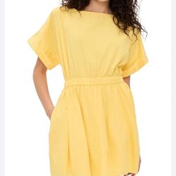 Free People Yellow Mini Dress