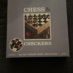Wood Chess And Checkers Set