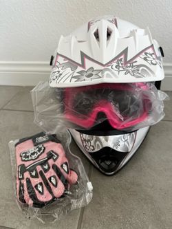 DOT Youth Kids Dirt Bike Helmet Full Face New Size M