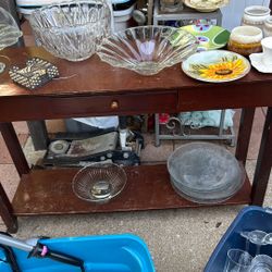 Nice Sideboard, Side Table, Credenza, Normal Wear, And Tear, Medium Brown Wood