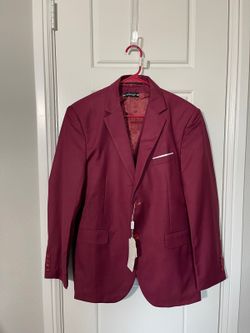 Wehilion Suits for Men Size MD Burgundy Red M180 NO PANTS 2 Pieces