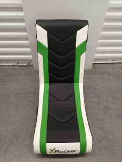 X Rocker Gaming Floor Chair White Green