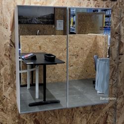 Ikea LILLÅNGEN Mirror Bathroom cabinet with 2 doors, white 202.051.71  NIB