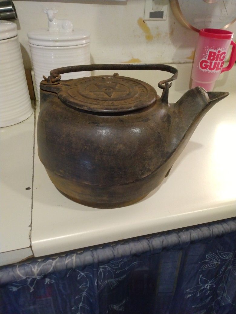 Antique Cast Iron Kettle