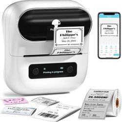 Phomemo M220 Label Maker, Upgrade 3 Inch Barcode Label Printer, Portable Sticker Maker Machine for Barcode, Name, Address, Labeling, Mailing, Home, Of