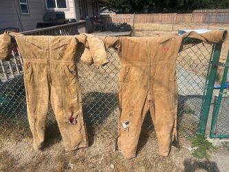 Two pairs insulated coveralls