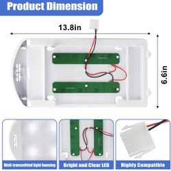 WRX735SDHZ02 WRX735SDHZ03 WRX735SDHZ04 WRF555SDFZ11 WRX735SDHZ07 WRF555SDFZ09 WRF555SDFZ15 Refrigerator LED Light Module for Whirlpool Maytag, Replace