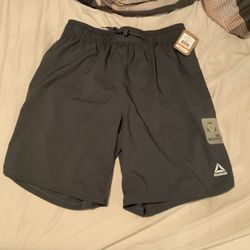 Reebok Ebony Reflective Shorts Mens Medium