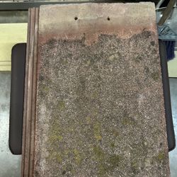 6 Flat Slate Reddish Concrete Roof Tile