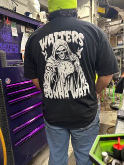 Black Graphic T-Shirt Grim Reaper Print