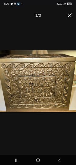 Antique Kodak Bank Cast Metal Coin Bank