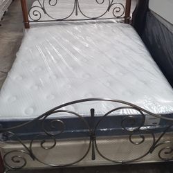FULL SIZE SET BED FRAME MATTRESS AND BOX SPRING  FREE DELIVERY 🚚🚚🚚