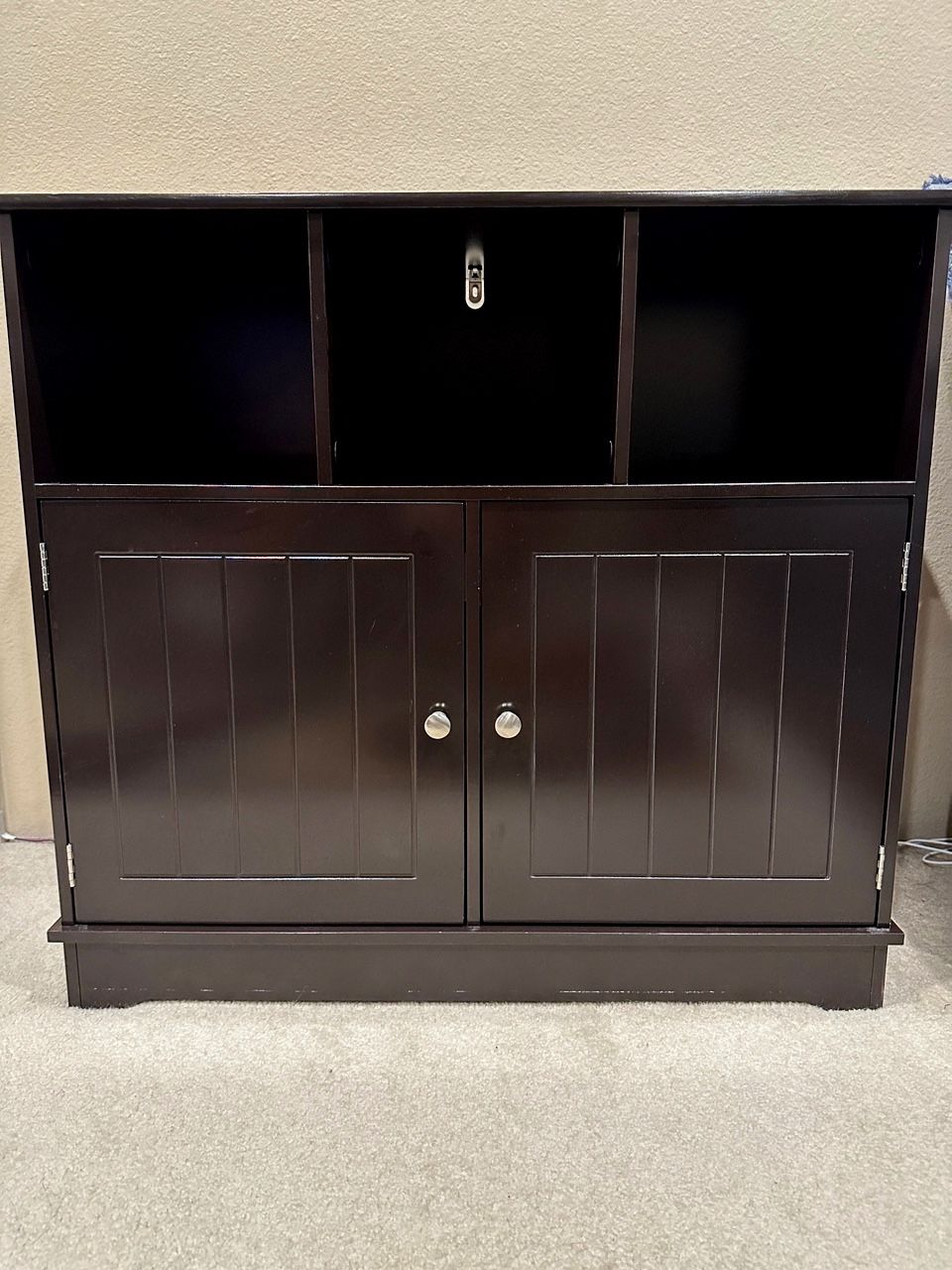 Side Storage Cabinet / Shelf – Dark Brown