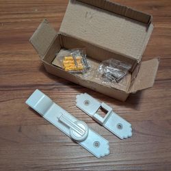 White Metal Gate Latch