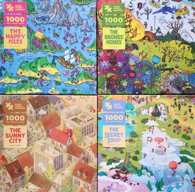 7 Magic Puzzle Company Jigsaw Puzzles – Like New