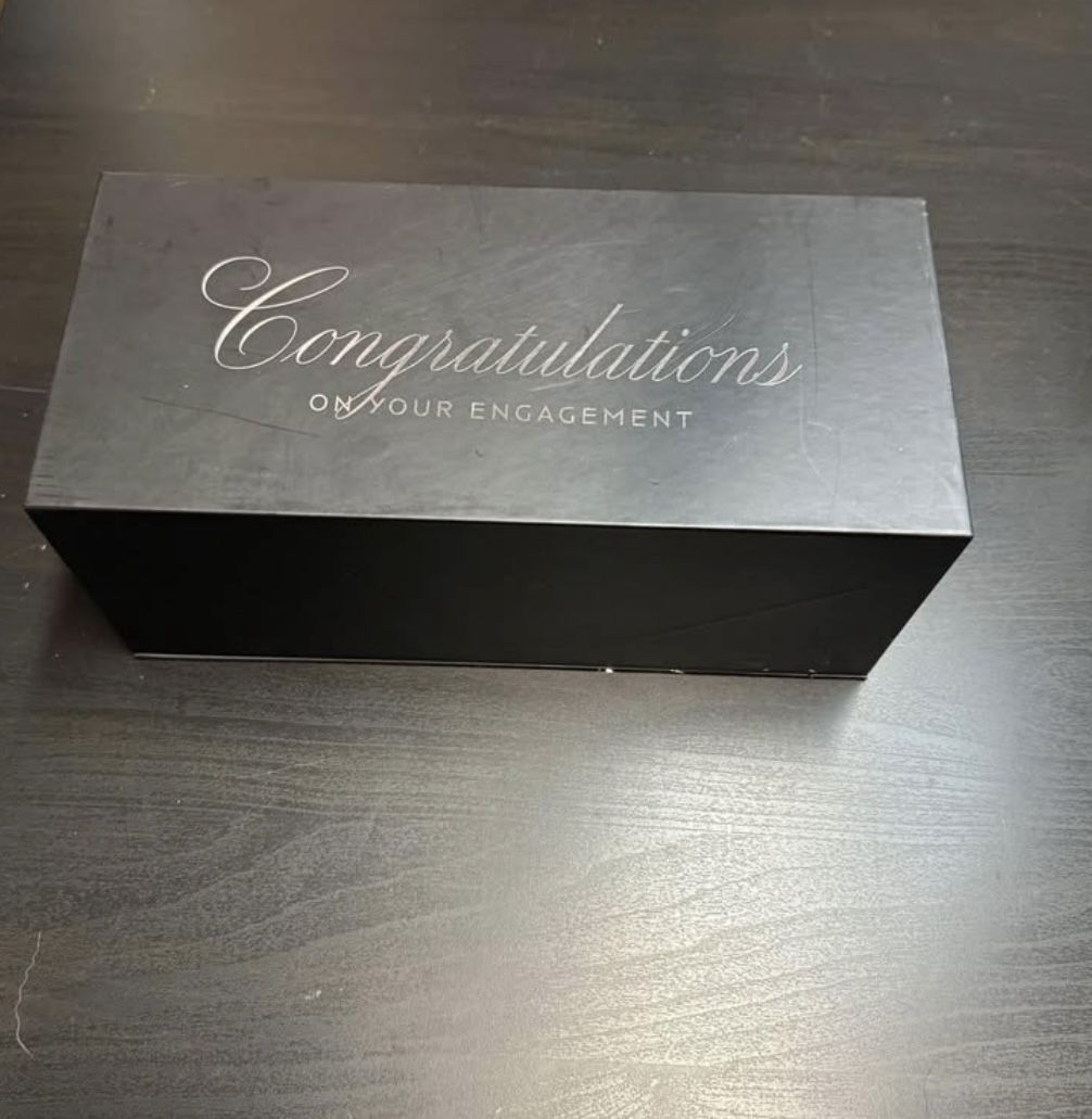 Fiancé his and hers engaged or engagement glass set