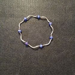 AB Cornflower Blue Crystal Anklet