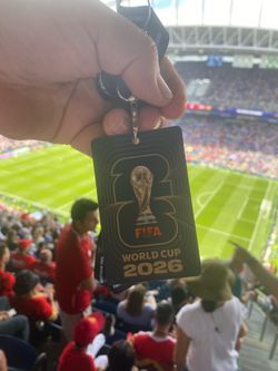 World Cup 2026 Soccer Seattle batch with lanyard