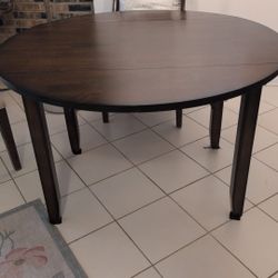 Maxwell Solid Wood Drop-Leaf Dining Table