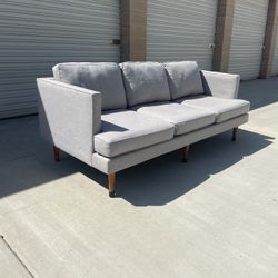 *Free Delivery* Modern Gray West Elm Couch Sofa 3 Seater