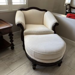 Chair with ottoman