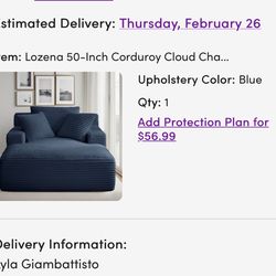 Chenille chaise lounge