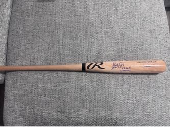 Luis Sojo Autographed Rawlings Baseball Bat 4x WS Champ Schwartz Sports Yankees